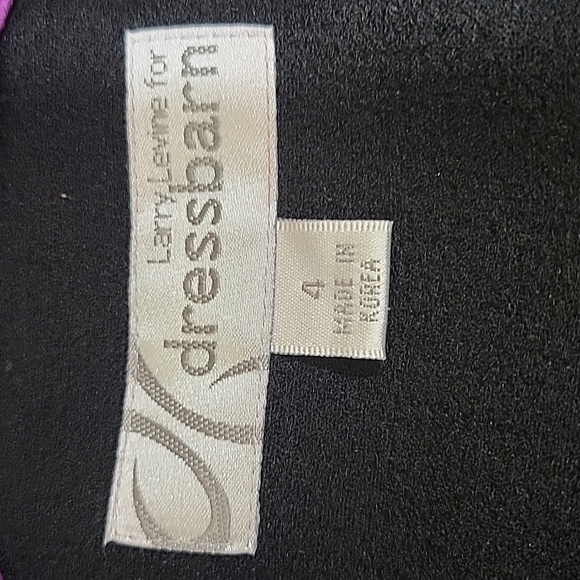 Pre-Owned Larry Levine Black Two-Button Fully Lined Blazer for Dressbarn - Picture 6 of 8